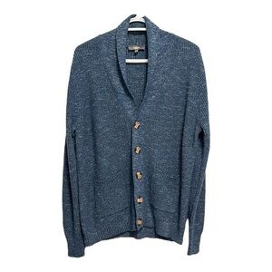Mountain Ridge Blue Knit Cardigan Sweater